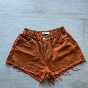 High rise Rust Orange Women's Shorts